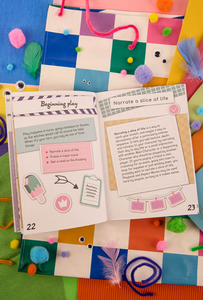 Cantrip open double spread on Beginning Play