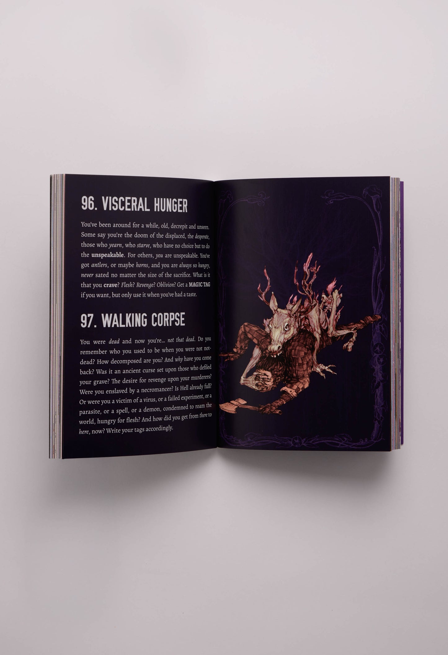 Inside double page spread from here There Be Monsters